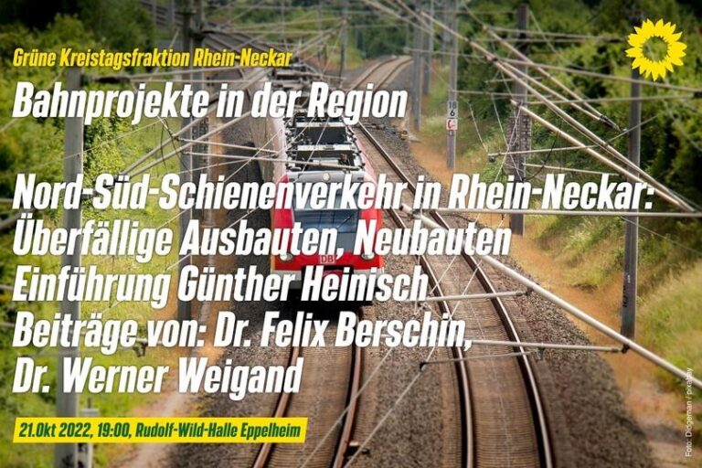 „Bahnprojekte in der Region“ – Veranstaltung der Grünen Kreistagsfraktion